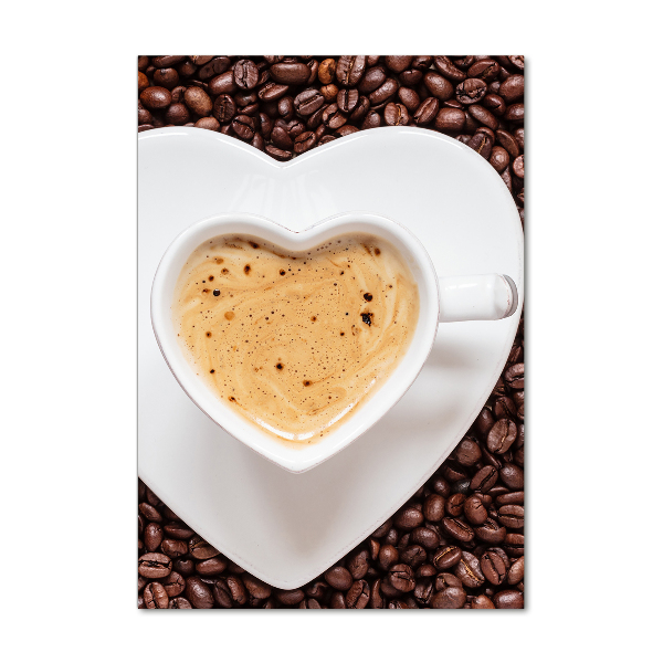 Impresión en metacrilato de alta calidad vertical Una taza de café