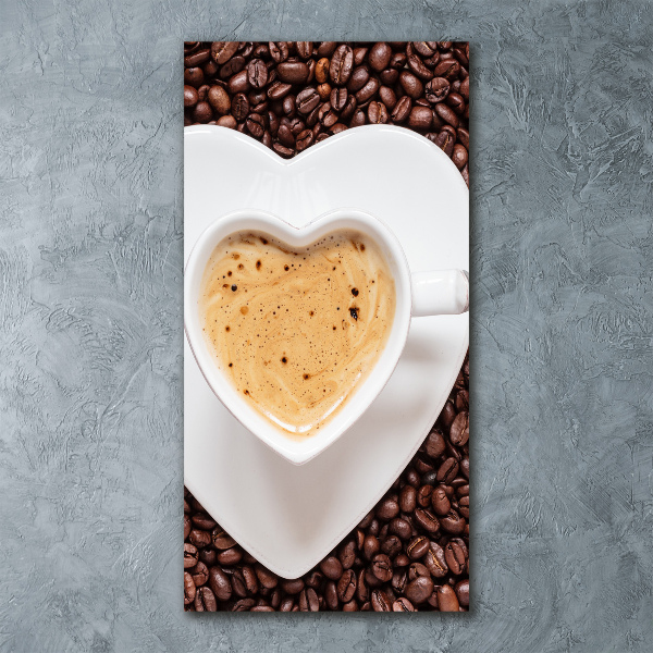 Impresión en metacrilato de alta calidad vertical Una taza de café