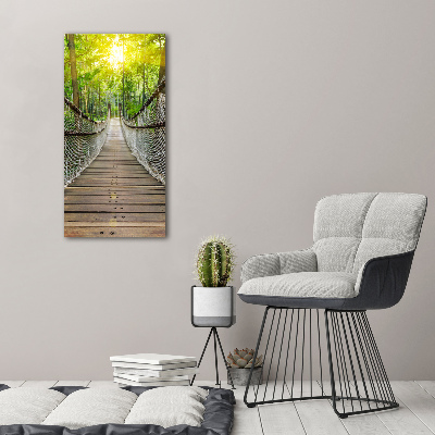 Cuadro decorativo en acrílico brillante vertical Puente colgante
