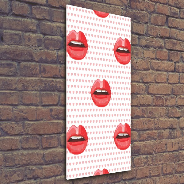 Impresión en metacrilato de alta calidad vertical labios rojos
