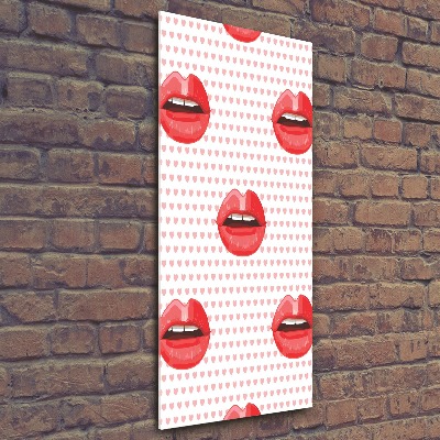Impresión en metacrilato de alta calidad vertical labios rojos