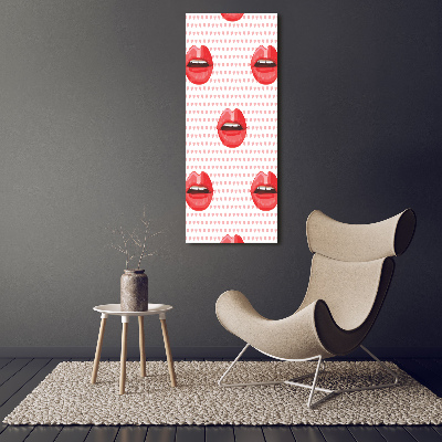 Impresión en metacrilato de alta calidad vertical labios rojos