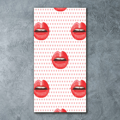 Impresión en metacrilato de alta calidad vertical labios rojos