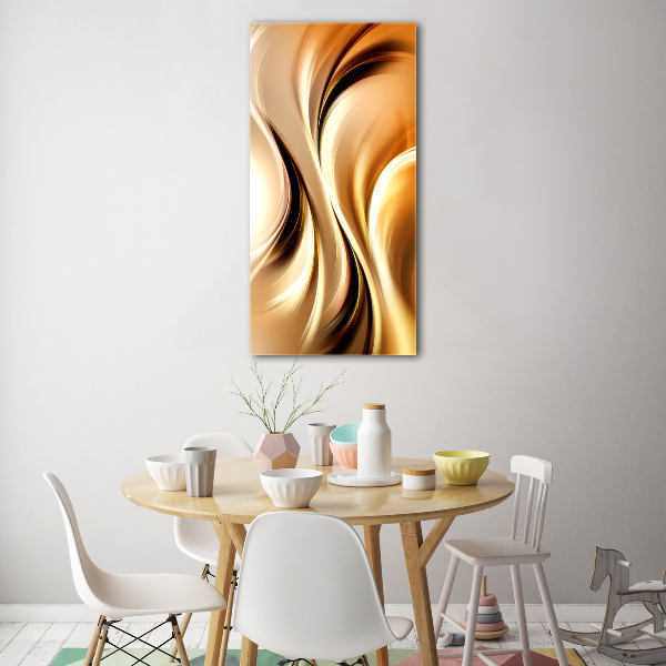 Cuadro decorativo en acrílico brillante vertical Ondas abstractas