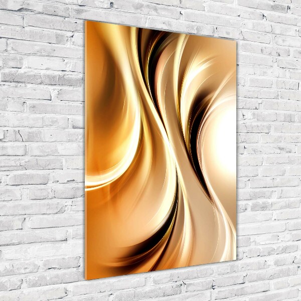 Cuadro decorativo en acrílico brillante vertical Ondas abstractas