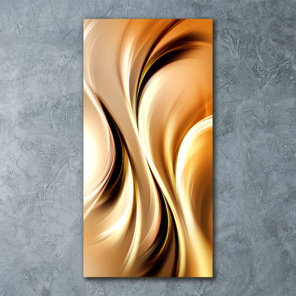 Cuadro decorativo en acrílico brillante vertical Ondas abstractas