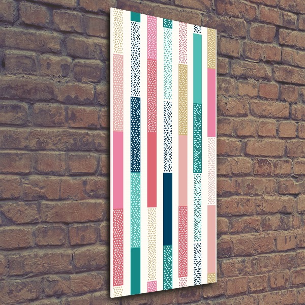 Cuadro de metacrilato vertical Rayas de colores