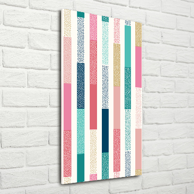 Cuadro de metacrilato vertical Rayas de colores