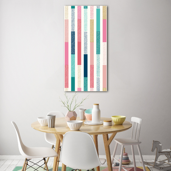 Cuadro de metacrilato vertical Rayas de colores