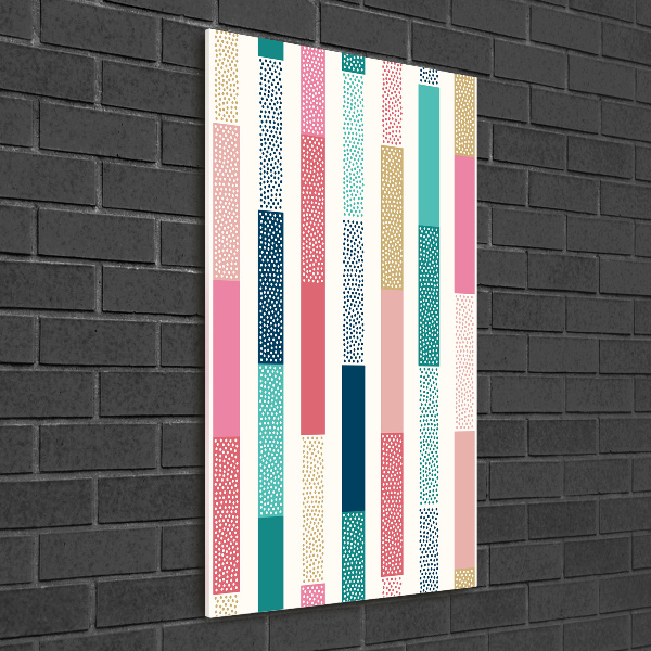 Cuadro de metacrilato vertical Rayas de colores