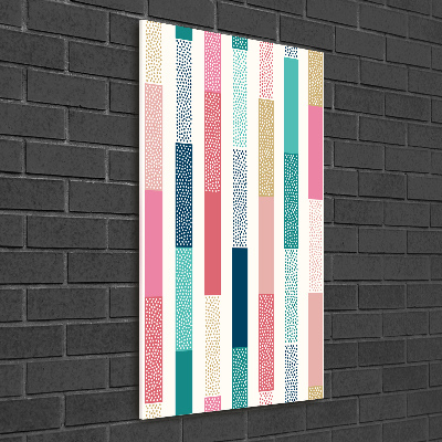 Cuadro de metacrilato vertical Rayas de colores