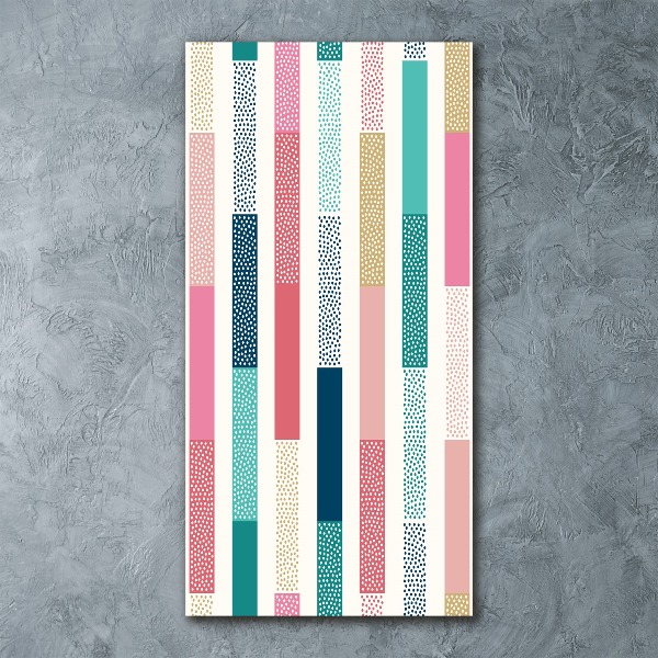 Cuadro de metacrilato vertical Rayas de colores