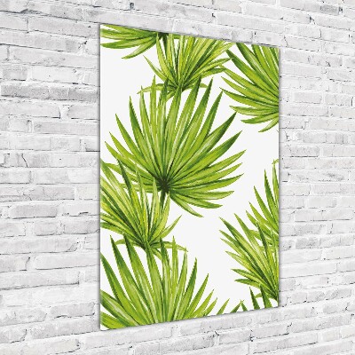 Impresión en metacrilato de alta calidad vertical hojas tropicales