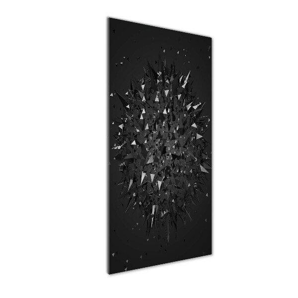 Cuadro de metacrilato moderno efecto cristal vertical Abstracción 3D