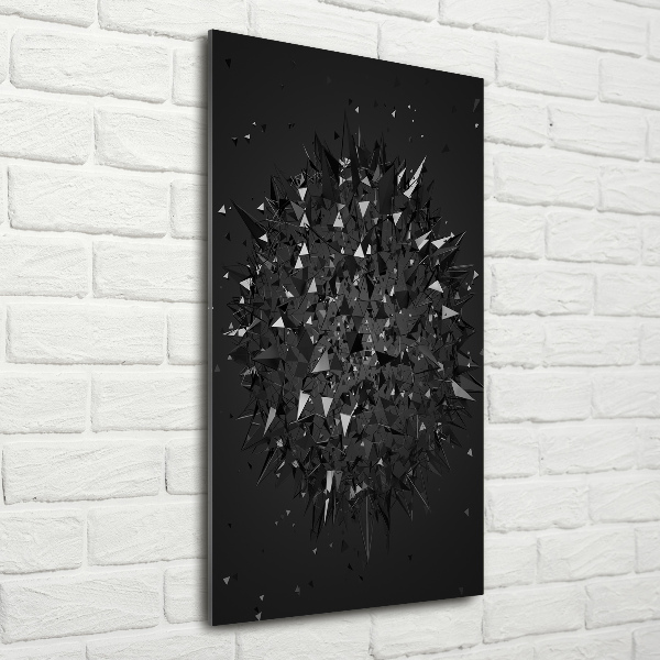 Cuadro de metacrilato moderno efecto cristal vertical Abstracción 3D