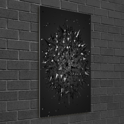 Cuadro de metacrilato moderno efecto cristal vertical Abstracción 3D