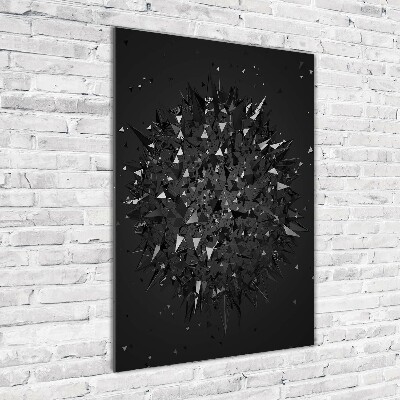 Cuadro de metacrilato moderno efecto cristal vertical Abstracción 3D