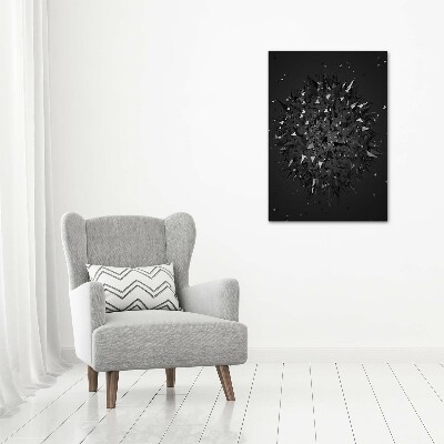 Cuadro de metacrilato moderno efecto cristal vertical Abstracción 3D