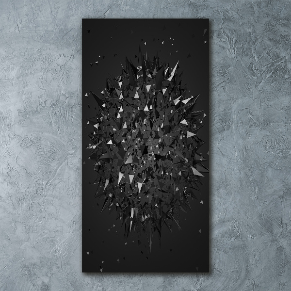Cuadro de metacrilato moderno efecto cristal vertical Abstracción 3D
