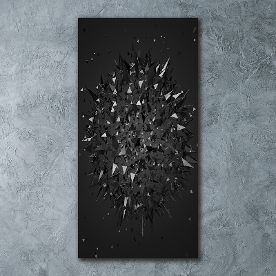 Cuadro de metacrilato moderno efecto cristal vertical Abstracción 3D