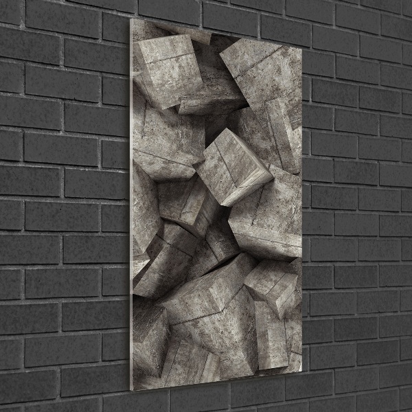 Impresión en metacrilato de alta calidad vertical Cubos de hormigón