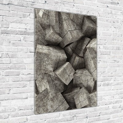 Impresión en metacrilato de alta calidad vertical Cubos de hormigón