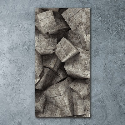 Impresión en metacrilato de alta calidad vertical Cubos de hormigón