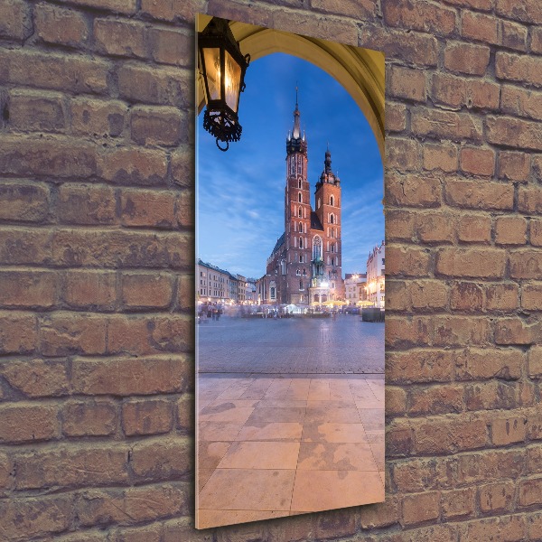 Cuadro decorativo en acrílico brillante vertical Cracovia, Polonia