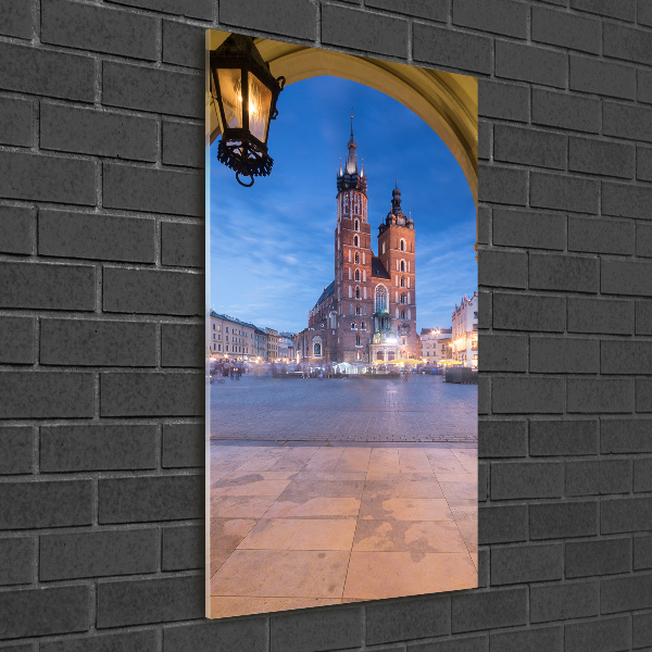 Cuadro decorativo en acrílico brillante vertical Cracovia, Polonia