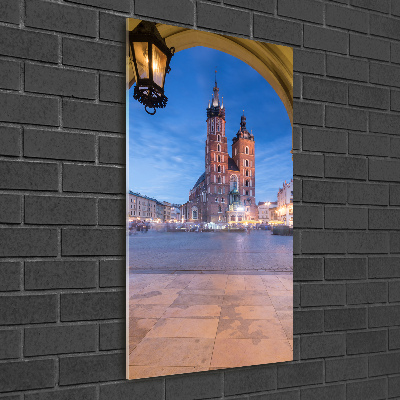 Cuadro decorativo en acrílico brillante vertical Cracovia, Polonia