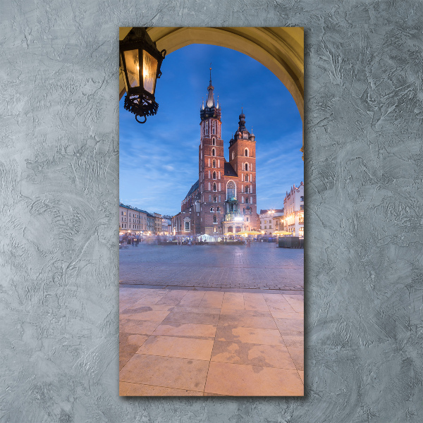 Cuadro decorativo en acrílico brillante vertical Cracovia, Polonia