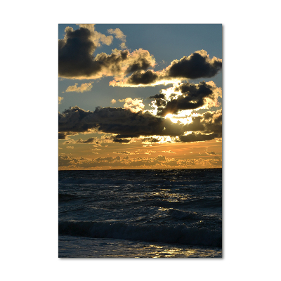 Cuadro de metacrilato vertical Mar al atardecer