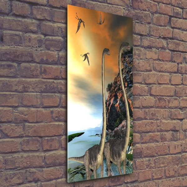 Impresión en metacrilato de alta calidad vertical Dinosaurios