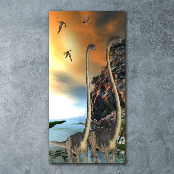 Impresión en metacrilato de alta calidad vertical Dinosaurios