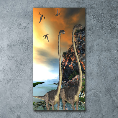 Impresión en metacrilato de alta calidad vertical Dinosaurios