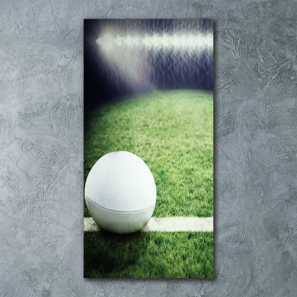 Impresión en metacrilato de alta calidad vertical pelota de rugby