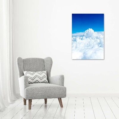 Cuadro de metacrilato moderno efecto cristal vertical Vuelo sobre las nubes