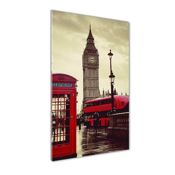 Cuadro de metacrilato moderno efecto cristal vertical Big Ben de Londres