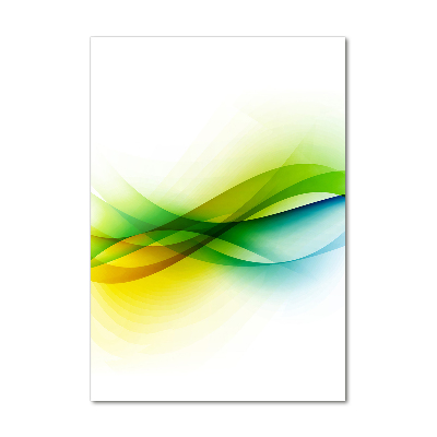 Cuadro decorativo en acrílico brillante vertical Ondas abstractas