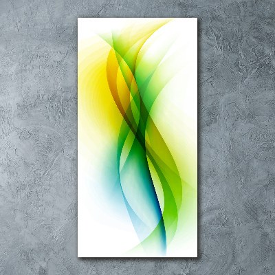 Cuadro decorativo en acrílico brillante vertical Ondas abstractas