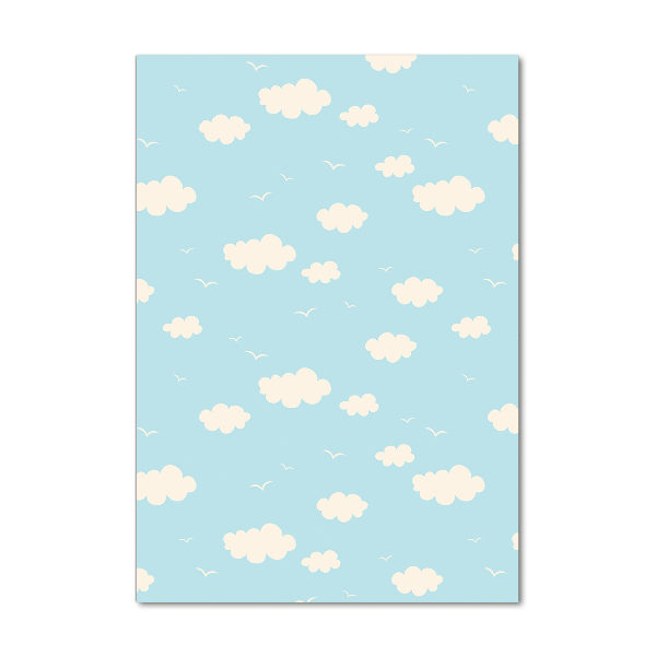 Cuadro decorativo en acrílico brillante vertical Nubes