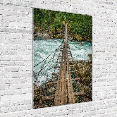 Cuadro decorativo en acrílico brillante vertical Puente colgante