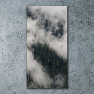 Impresión en metacrilato de alta calidad vertical Una nube sobre el bosque