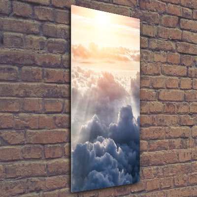 Cuadro decorativo en acrílico brillante vertical Vuelo sobre las nubes