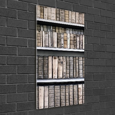 Cuadro de metacrilato moderno efecto cristal vertical Estante para libros