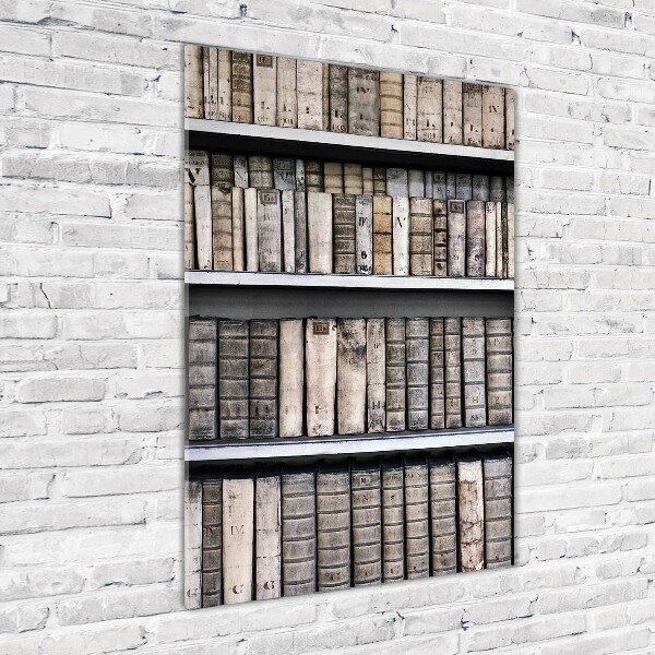 Cuadro de metacrilato moderno efecto cristal vertical Estante para libros