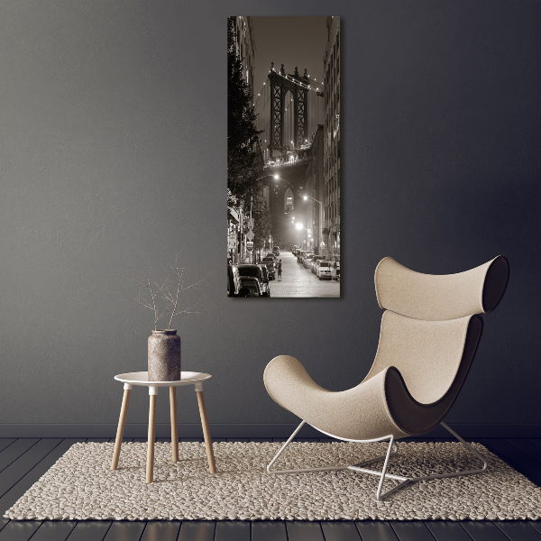 Cuadro decorativo en acrílico brillante vertical Manhattan Nueva York