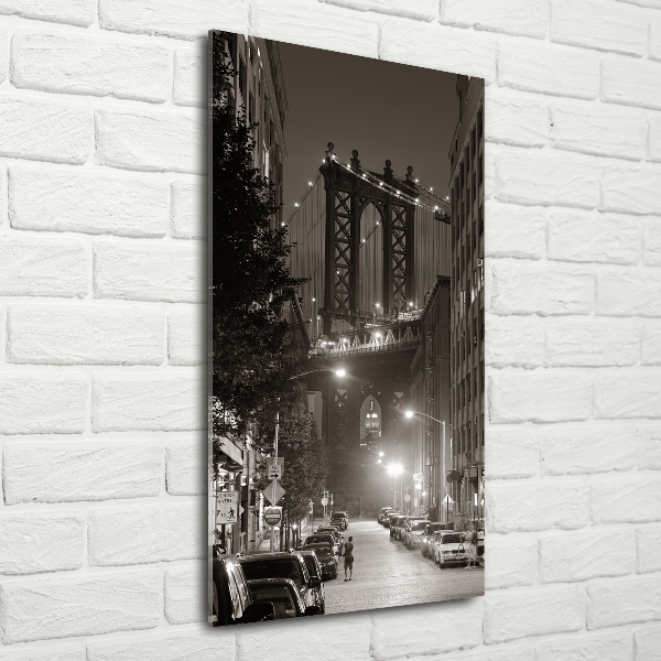Cuadro decorativo en acrílico brillante vertical Manhattan Nueva York