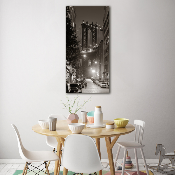 Cuadro decorativo en acrílico brillante vertical Manhattan Nueva York