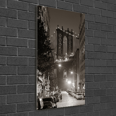 Cuadro decorativo en acrílico brillante vertical Manhattan Nueva York